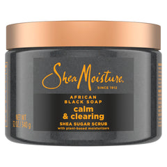SheaMoisture Sugar Body Scrub African Black Soap for healthy, glowing skin African black soap with 24h shea moisture nutrients 12 oz