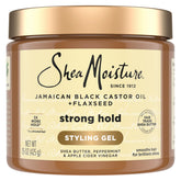 SheaMoisture Strong Hold Styling Gel+Flaxseed Jamaican Black Castor Oil Gives Controlled Style,AllDay Hold,Infused With Castor Seed Oil,SheaButter & Indulgent Scent ParabenFree AntiFrizz Hair Gel 15oz | Jamaican