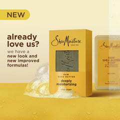SheaMoisture Bar Soap Raw Shea Butter 4 count Moisturize and Restore Dry Skin Deeply Moisturizing bar soap with 24h shea moisture nutrients for Healthy, Glowing Skin 8 oz