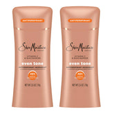 SheaMoisture Antiperspirant Deodorant Stick Even Tone Vitamin C & Niacinamide 2 Count for 48HR Sweat & Odor Protection with No Parabens & No Mineral Oil 2.6 oz