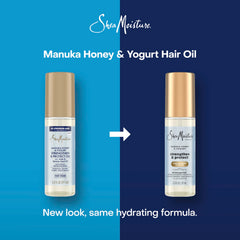 SheaMoisture Strengthen & Protect Hair Oil Manuka Honey & Yogurt Reduces Heat Damage and Protects Hair with an Amla Oil and Manuka Honey Infused Lightweight Formula 3.3fl oz