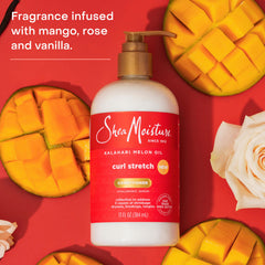 SheaMoisture Curl Stretch Conditioner Kalahari Melon Oil Infused with Hyaluronic Serum, Hydration Hero Deeply Moisturizes and Repairs Damage, for Easy Detangling and Styling 13 Fl Oz