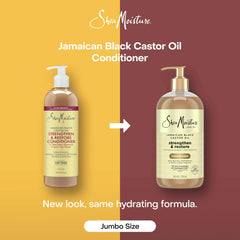 Shea Moisture Strengthen & Restore Conditioner Jamaican Black Castor Oil for Damaged Hair Paraben-Free 24 Fl oz