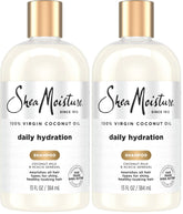 SheaMoisture Shampoo, 13 oz, All Hair Types | Daily Hydration | Virgin Coconut Oil | Sulfate-Free | Pack of 2
