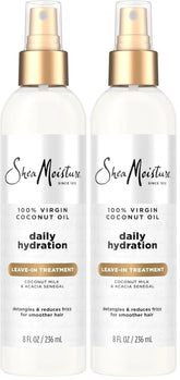 SheaMoisture 100 Percent Virgin Coconut Oil Leave-In Treatment, 8 Ounce, (Pack of 2)