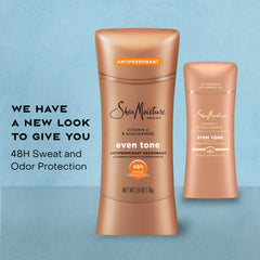 SheaMoisture Antiperspirant Deodorant Stick Even Tone Vitamin C & Niacinamide for 48HR Sweat & Odor Protection with No Parabens & No Mineral Oil 2.6 oz, (Pack of 4)