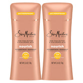 SheaMoisture Antiperspirant Deodorant Stick Moisturizing Raw Shea Butter & Hyaluronic Acid 2 Count for 48HR Sweat & Odor Protection with No Parabens & No Mineral Oil 2.6 oz