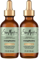 SheaMoisture Strengthening Scalp & Oil Rosemary & Vegan Collagen To Protect The Scalp And Strengthen Hair ScalpBoost Technology For A Cooling Sensation With ScalpBoost Technology 2 Fl Oz,(Pack of 2)