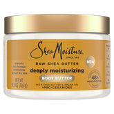 SheaMoisture Deeply Moisturizing Body Butter with Raw Shea Butter, Argan Oil and Pro-Ceramides, Rich Hydration & Healing of Dry Skin, 48H Moisturizing 11.5 oz