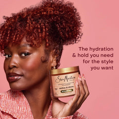 SheaMoisture Define & Shine Styling Gel + Flaxseed Coconut&Hibiscus Hydrates,Holds Your Style All Day Infused With Glycerin,Coconut Oil an Invigorating Sweet Scent ParabenFree Frizz Control Gel 15OZ