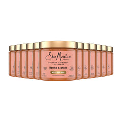 SheaMoisture Define&Shine Styling Gel+Flaxseed 12ct Coconut&Hibiscus Hydrates,Holds Your Style All Day Infused With Glycerin,CoconutOil an Invigorating Sweet Scent ParabenFree Frizz Control Gel 15OZ