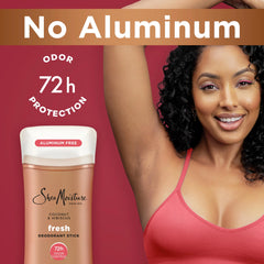 SheaMoisture Deodorant Stick 72h Odor Control Coconut & Hibiscus Fresh Aluminum Free 2.6 oz,(Pack of 2)