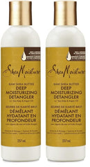 SheaMoisture Raw Shea Butter Deep Moisturizing Detangler for Dry, Damaged Hair, Hair Styling Product Formulated with Sea Kelp and Argan Oil 8 oz,(Pack of 2)