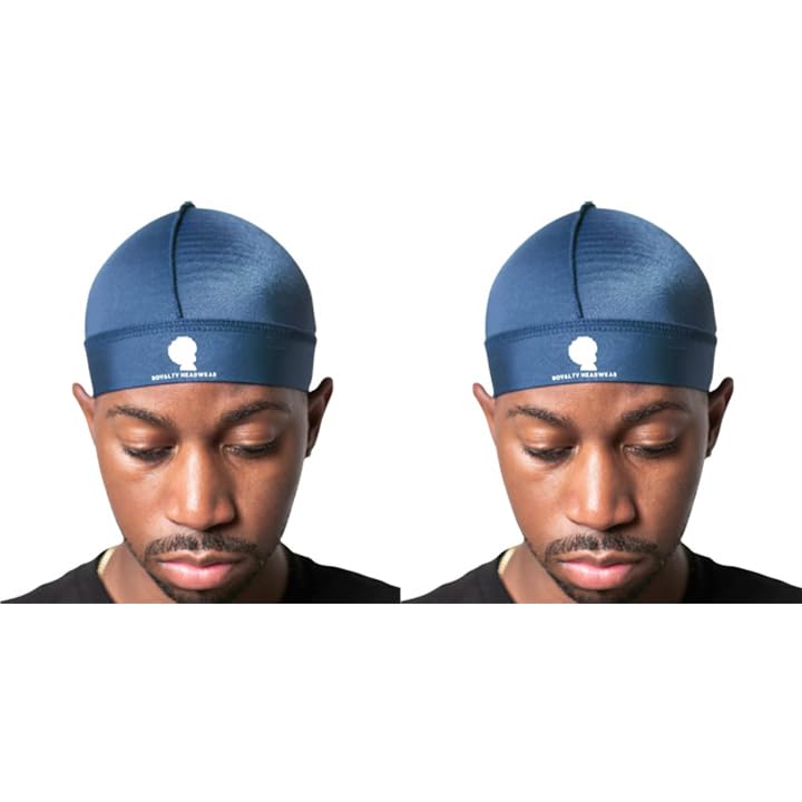 Royalty Headwear Silky Wave Cap for 360, 540 & 720 Waves, Soft Breathable Durag Skull Cap Beanie for Men