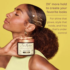 SheaMoisture Strong Hold Styling Gel+Flaxseed Jamaican Black Castor Oil Gives Controlled Style,AllDay Hold,Infused With Castor Seed Oil,SheaButter & Indulgent Scent ParabenFree AntiFrizz Hair Gel 15oz | Jamaican