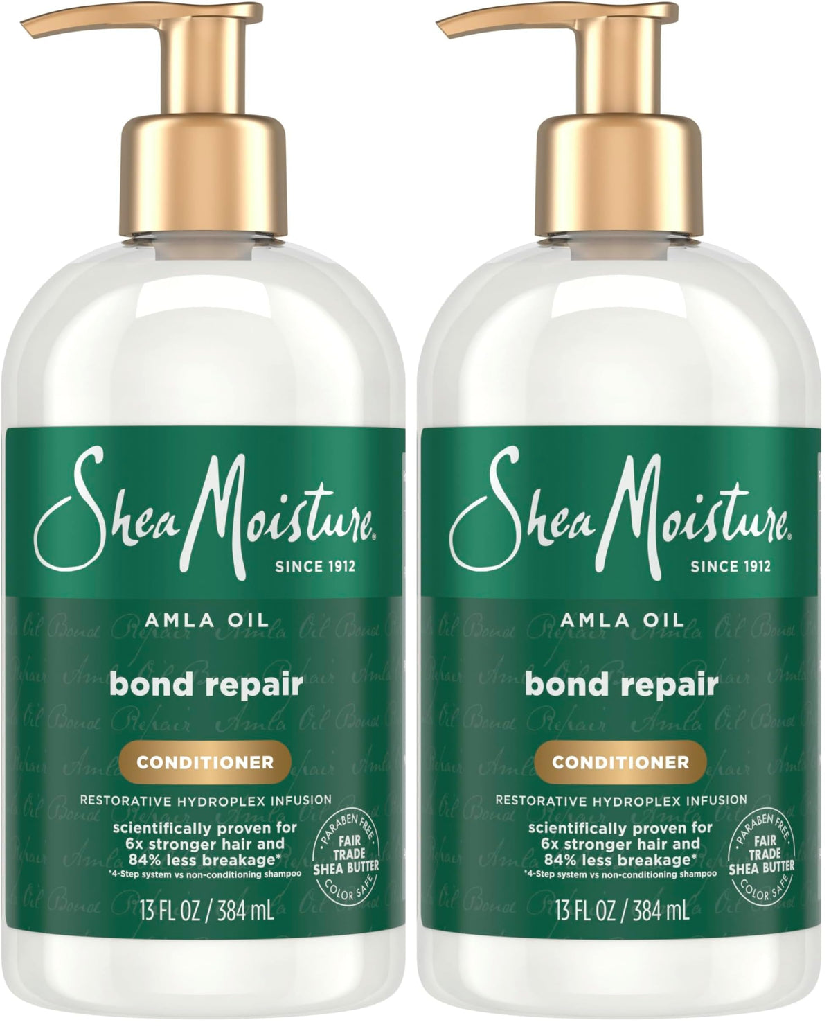 SheaMoisture Bond Repair Conditioner Amla Oil Strengthens And Repairs Hair Bonds With Hydroplex Technology And Amla Oil For Less Breakage With Restorative HydroPlex Infusion 13 FlOz,(Pack of 2)