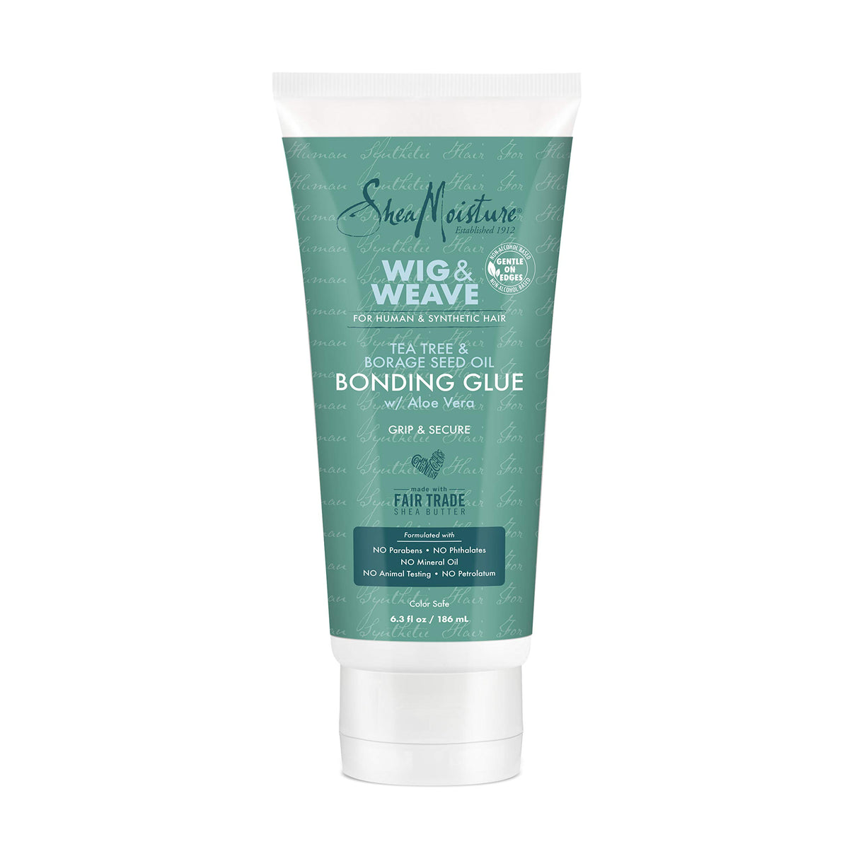 SheaMoisture Bonding Glue Hair Cream for Wig and Weave, Tea Tree and Borage Seed Water-Based Hair Product, 6.3 Ounce