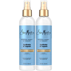Shea Moisture Leave-In Conditioner, Multi-Action Spray 2-Pack, Manuka Honey & Yogurt Hydrate & Repair for Dry, Damaged Hair, 8 Oz Ea