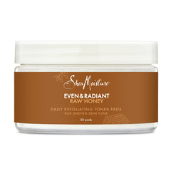 SheaMoisture Even and Radiant Face Pads For Uneven Skin Tone and Dark Spots Daily Exfoliating Toner Pads With Raw Honey 30 Count
