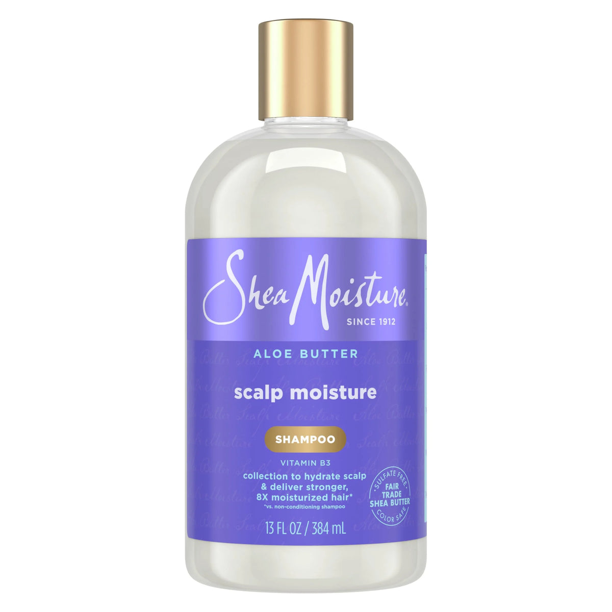SheaMoisture Scalp Moisture Shampoo Aloe Butter & Vitamin B3 Hair Care with a Boost of Hydration To Hydrate Scalp + Moisturized Hair 13 oz