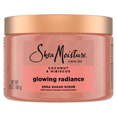 SheaMoisture Shea Sugar Body Scrub For Glowing Radiance Coconut Hibiscus Glowing Radiance Body Scrub With 24h Shea Moisture Nutrients 12 oz
