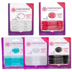 Confidence - GaBBY Bow Sweet Pea Design - Patented Non-Slip Barrettes – 50 Pack – 5 Flower Colors