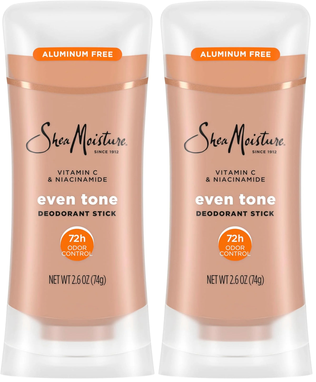 SheaMoisture Deodorant Stick for 72h Odor Control Fresh Aluminum Free 2.6 oz, (Pack of 2)